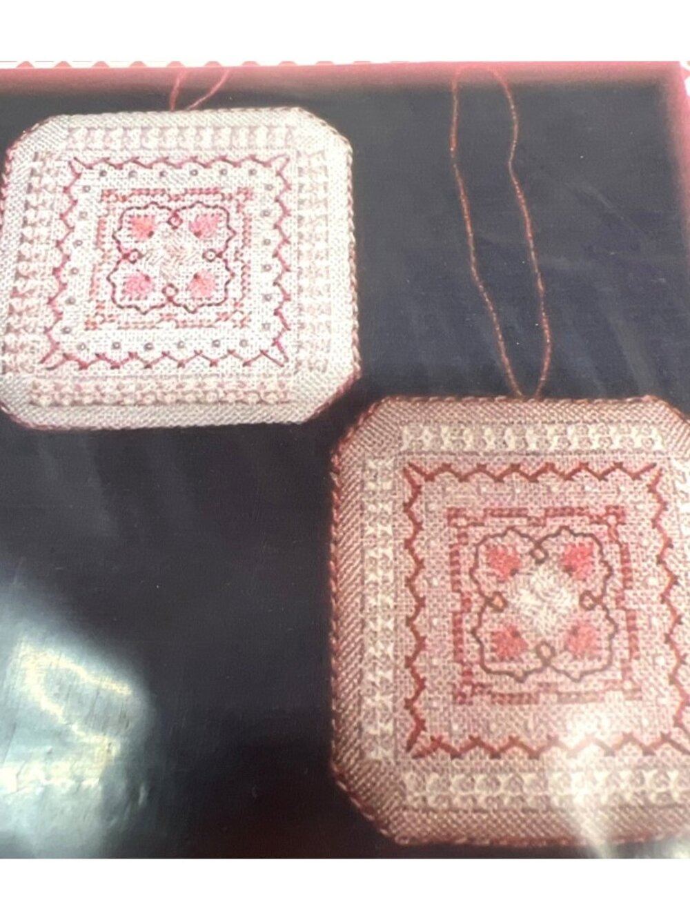 Pretty In Pink I Linen Ornament Embroidery Pattern By A Stitch In Time Designs